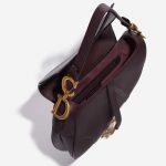 Pre-owned Dior bag Saddle Medium Calf Bordeaux Red Inside | Sell your designer bag on Saclab.com