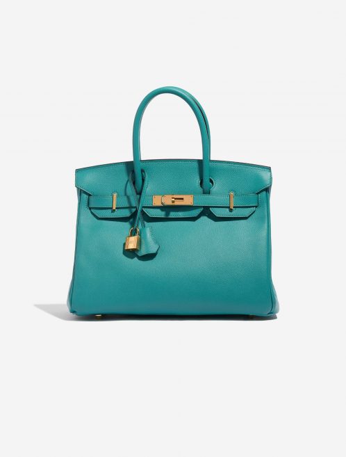 Pre-owned Hermès bag Birkin 30 Epsom Blue Paon Blue Front | Sell your designer bag on Saclab.com