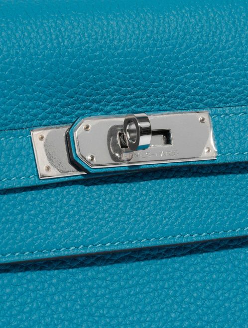 Pre-owned Hermès bag Kelly 32 Togo Blue Izmir Blue Closing System | Sell your designer bag on Saclab.com