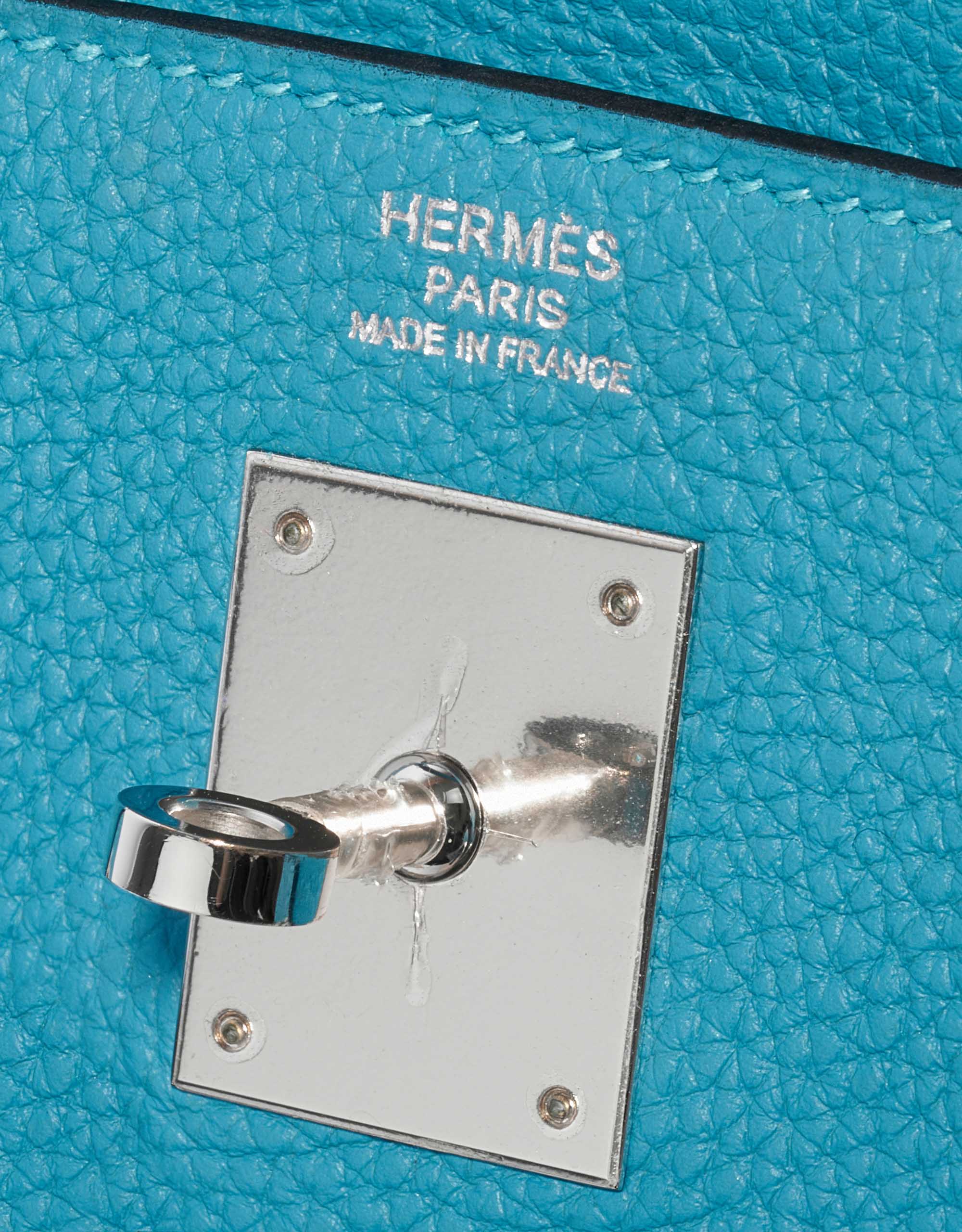 Hermes Kelly togo 7k gem blue Silver Hardware 32cm Full Handmade
