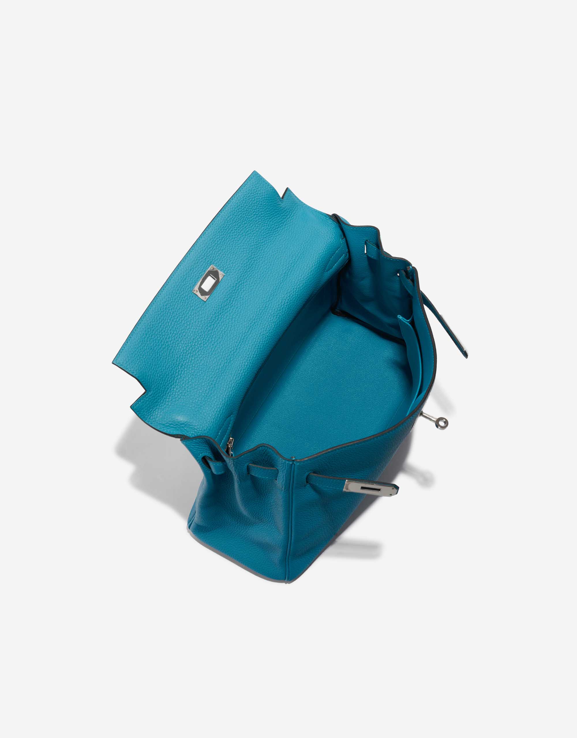Hermes Kelly togo 7k gem blue Silver Hardware 32cm Full Handmade -  lushenticbags