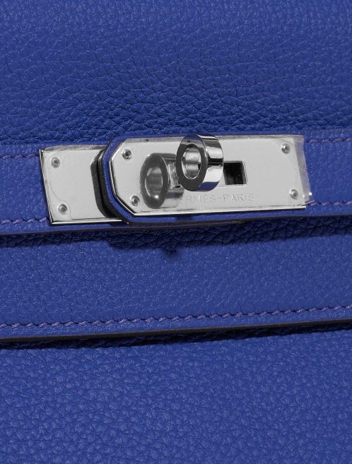 Pre-owned Hermès bag Kelly 35 Togo Blue Electrique Blue Closing System | Sell your designer bag on Saclab.com