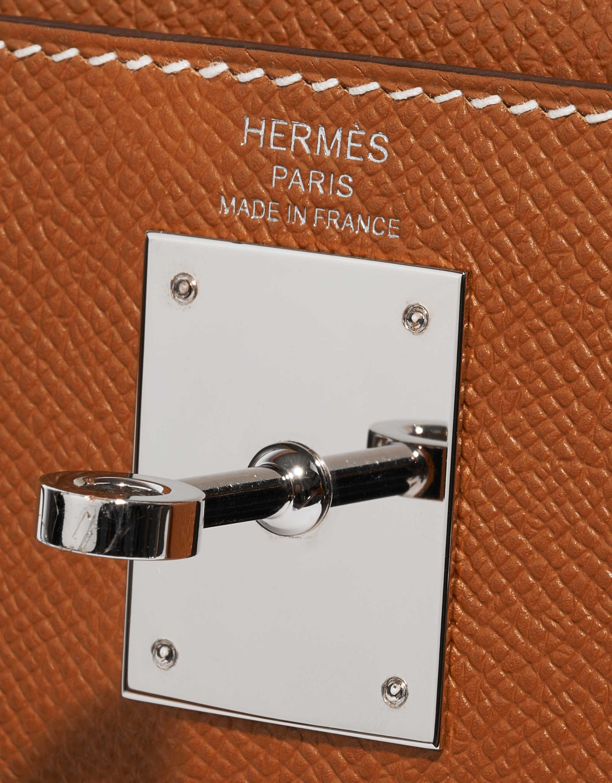 Hermes Kelly 28 Gold Epsom Stamp A Square, Luxury, Bags & Wallets