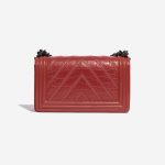 Pre-owned Chanel bag Boy Old Medium Alligator / Lamb Red Red Back | Sell your designer bag on Saclab.com