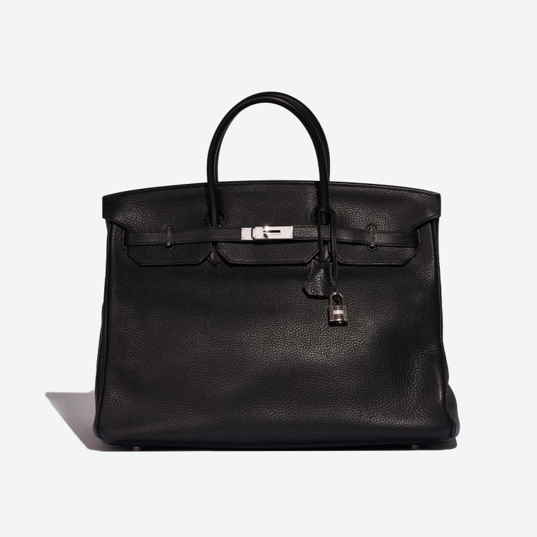 Sac Hermès d'occasion Birkin 40 Clémence Black Black Front | Vendez votre sac de créateur sur Saclab.com