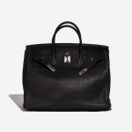 Pre-owned Hermès bag Birkin 40 Clemence Black Black Front Open | Sell your designer bag on Saclab.com