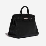 Pre-owned Hermès bag Birkin 40 Clemence Black Black Side Front | Sell your designer bag on Saclab.com