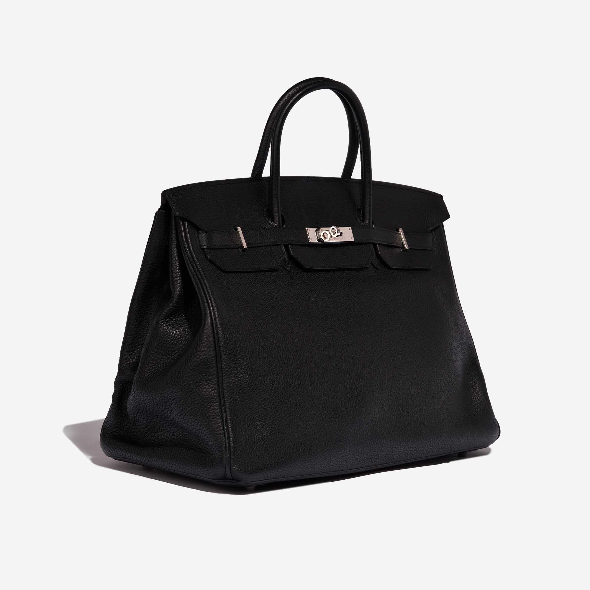 Sac Hermès d'occasion Birkin 40 Clémence Noir Noir Côté Face | Vendez votre sac de créateur sur Saclab.com