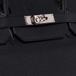 Pre-owned Hermès bag Birkin 40 Clemence Black Black Closing System | Sell your designer bag on Saclab.com