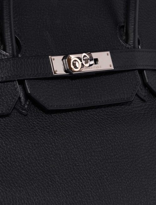 Gebrauchte Hermès Tasche Birkin 40 Clemence Schwarz Schwarz Verschluss-System | Verkaufen Sie Ihre Designer-Tasche auf Saclab.com