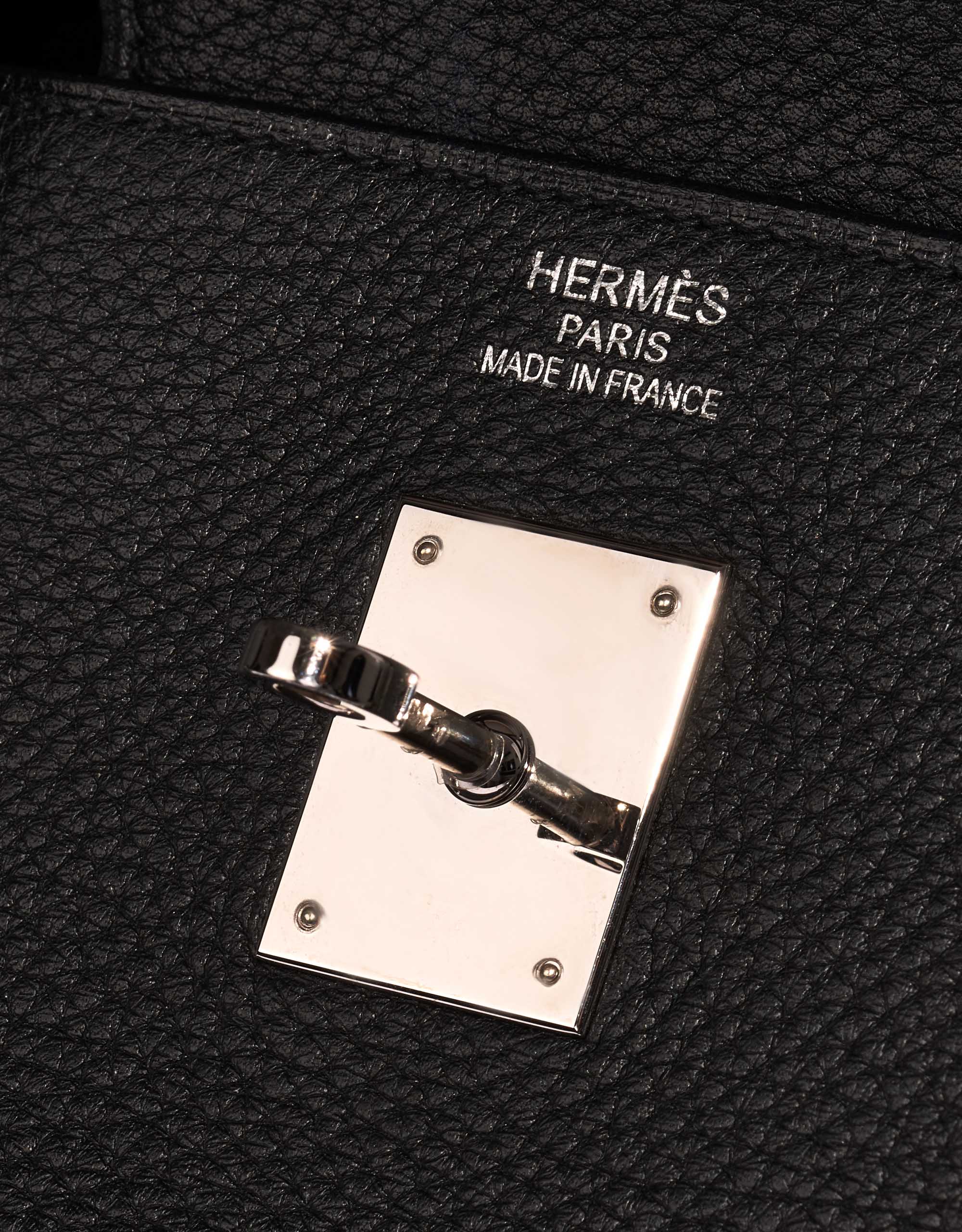 Sac Hermès Birkin 40 Clémence Noir Logo Noir | Vendez votre sac de créateur sur Saclab.com