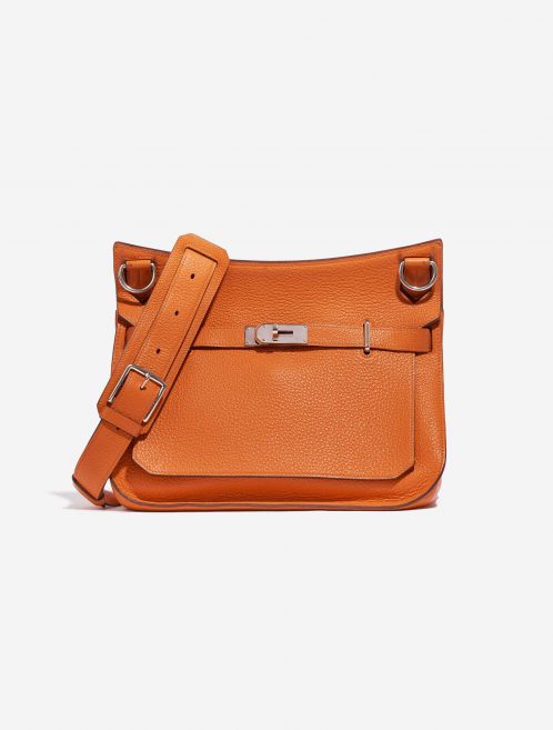 Pre-owned Hermès bag Jypsière 34 Clemence Orange H Orange Front | Sell your designer bag on Saclab.com