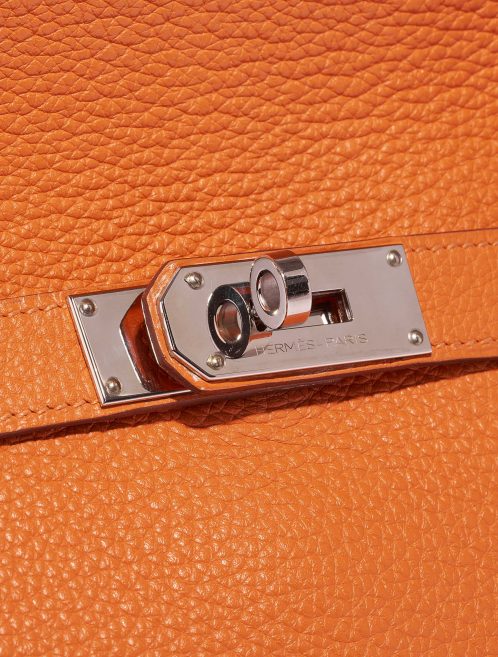 Pre-owned Hermès bag Jypsière 34 Clemence Orange H Orange Closing System | Sell your designer bag on Saclab.com