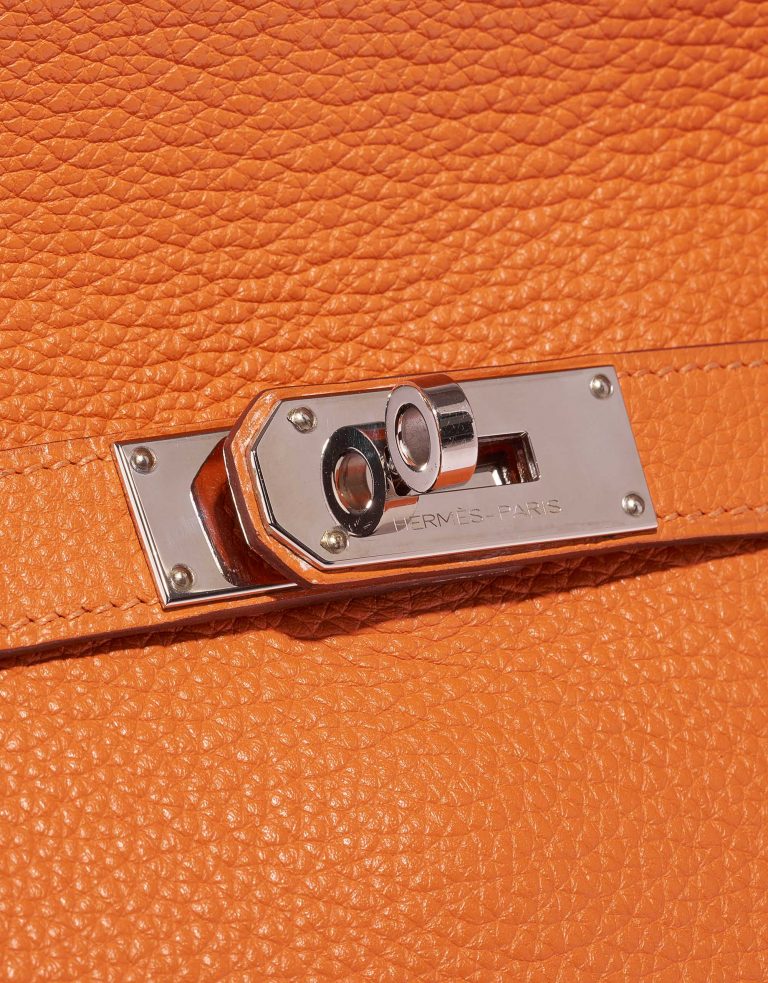 Pre-owned Hermès bag Jypsiere 34 Clemence Orange H Orange Front | Sell your designer bag on Saclab.com