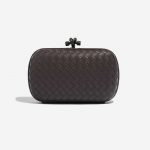 Pre-owned Bottega Veneta bag Knot Chain Clutch Nappa Quetsche Dark Purple Back | Sell your designer bag on Saclab.com