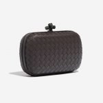 Pre-owned Bottega Veneta bag Knot Chain Clutch Nappa Quetsche Dark Purple Side Front | Sell your designer bag on Saclab.com