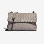 Pre-owned Bottega Veneta bag Olimpia Medium Nappa Grey Grey Front | Sell your designer bag on Saclab.com