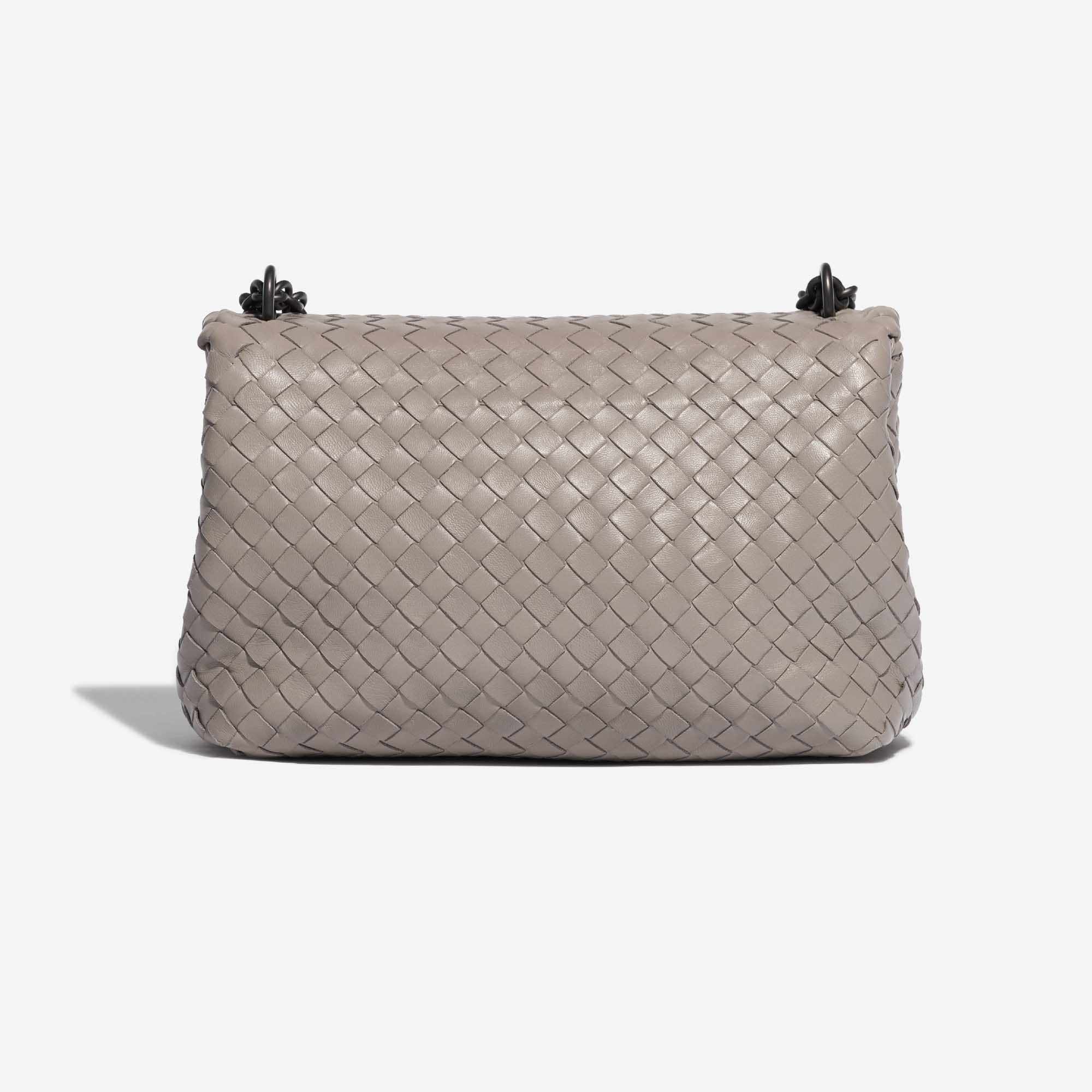 Pre-owned Bottega Veneta bag Olimpia Medium Nappa Grey Grey Back | Sell your designer bag on Saclab.com