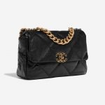 Pre-owned Chanel bag 19 Large Flap Bag Lambskin Black Black Side Front | Sell your designer bag on Saclab.com