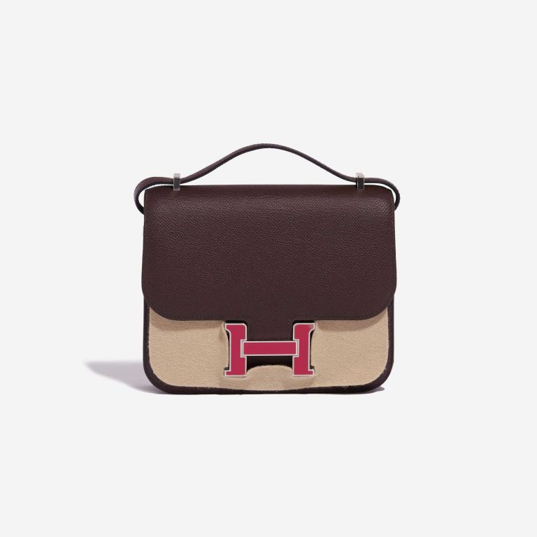 Pre-owned Hermès bag Constance 18 Epsom Rouge Sellier / Framboise Red Front Velt | Sell your designer bag on Saclab.com