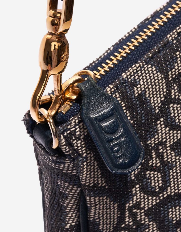 Gebrauchte Dior Tasche Saddle Clutch Oblique Jacquard Blau Blau Verschlusssystem | Verkaufen Sie Ihre Designer-Tasche auf Saclab.com