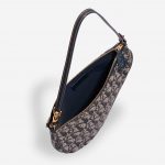 Pre-owned Dior bag Saddle Clutch Oblique Jacquard Blue Blue Inside | Sell your designer bag on Saclab.com