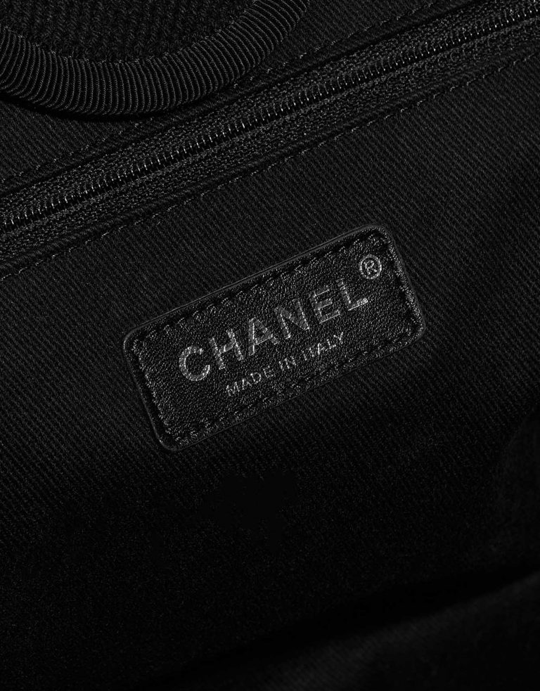 Pre-owned Chanel bag Deauville Medium Canvas Black Black Logo | Sell your designer bag on Saclab.com