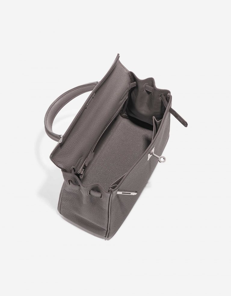 Pre-owned Hermès bag Kelly 25 Togo Etain Grey Inside | Sell your designer bag on Saclab.com