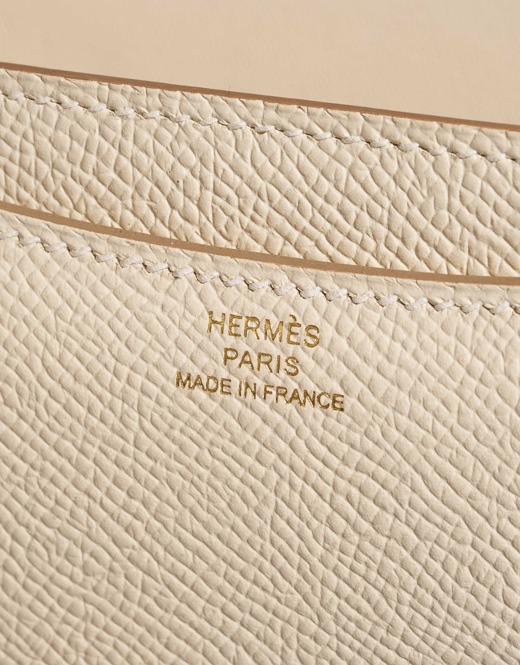 Hermes Nata Off White Epsom Constance 18cm Craie Shoulder Bag - Chicjoy