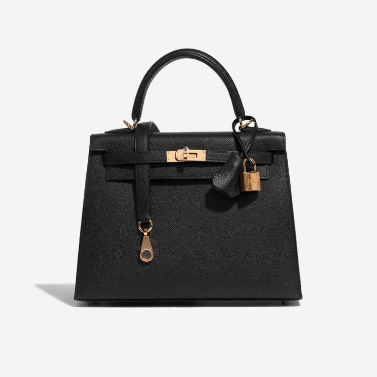 Pre-owned Hermès bag Kelly 25 Epsom Black Black | Sell your designer bag on Saclab.com