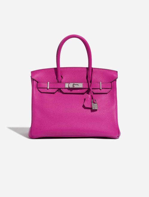 Pre-owned Hermès bag Birkin 30 Clemence Magnolia Pink Front | Sell your designer bag on Saclab.com