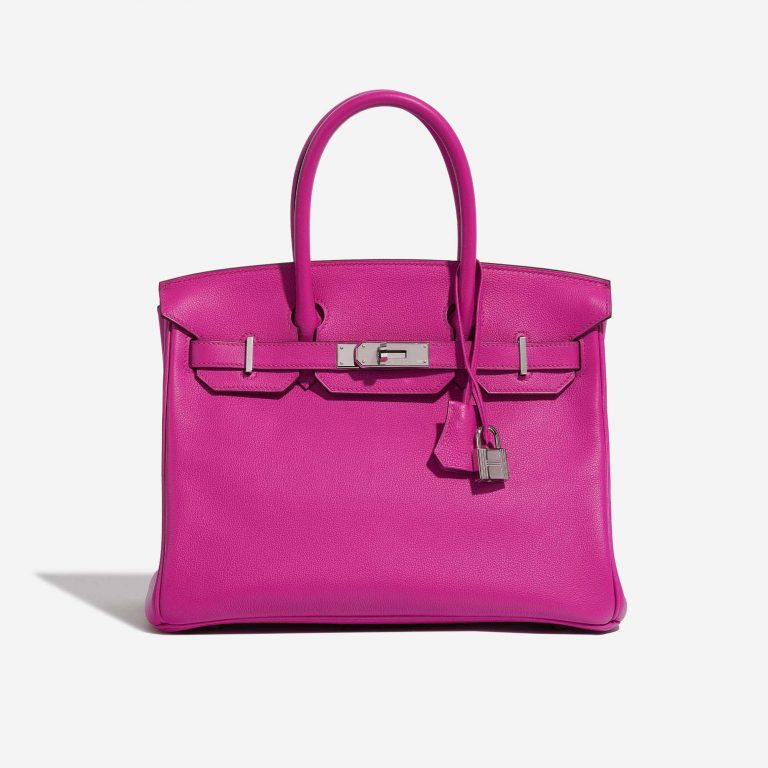 Pre-owned Hermès bag Birkin 30 Clemence Magnolia Pink Front | Sell your designer bag on Saclab.com