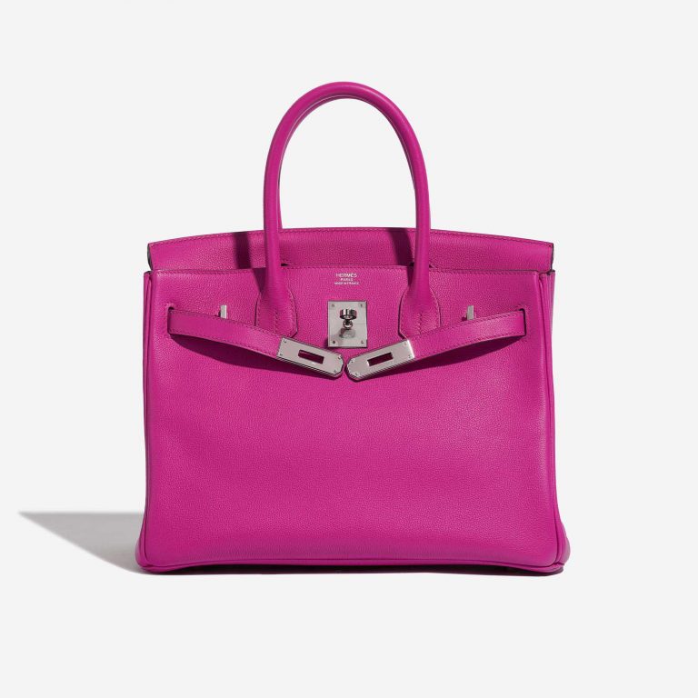 Pre-owned Hermès bag Birkin 30 Clemence Magnolia Pink Front Open | Sell your designer bag on Saclab.com