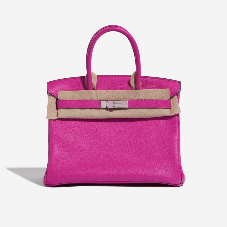 Pre-owned Hermès bag Birkin 30 Clemence Magnolia Pink Front Velt | Sell your designer bag on Saclab.com