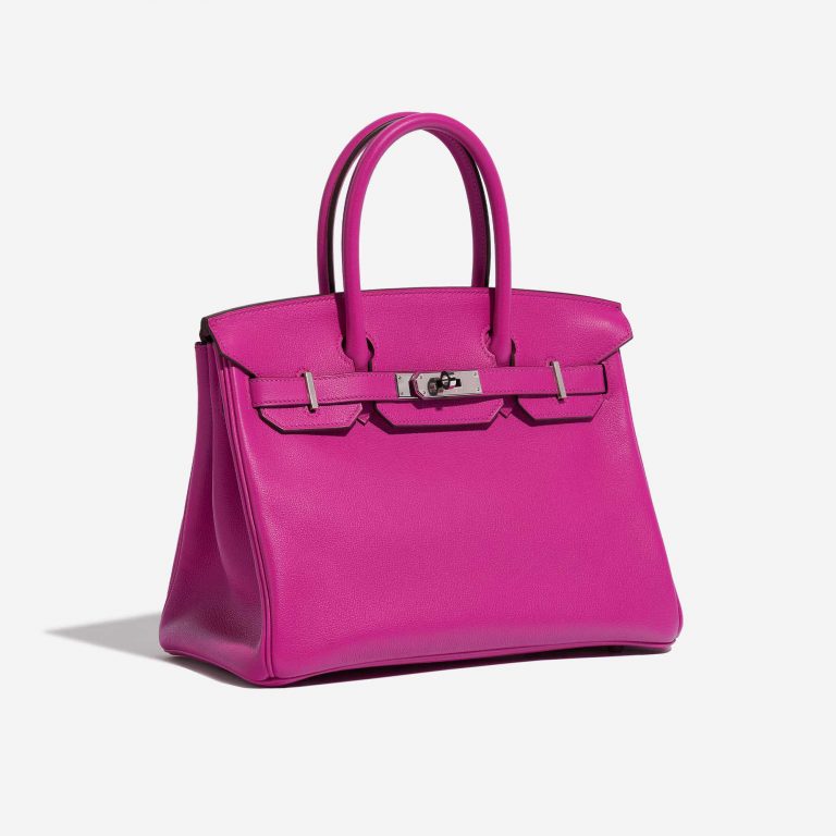 Pre-owned Hermès bag Birkin 30 Clemence Magnolia Pink Side Front | Sell your designer bag on Saclab.com