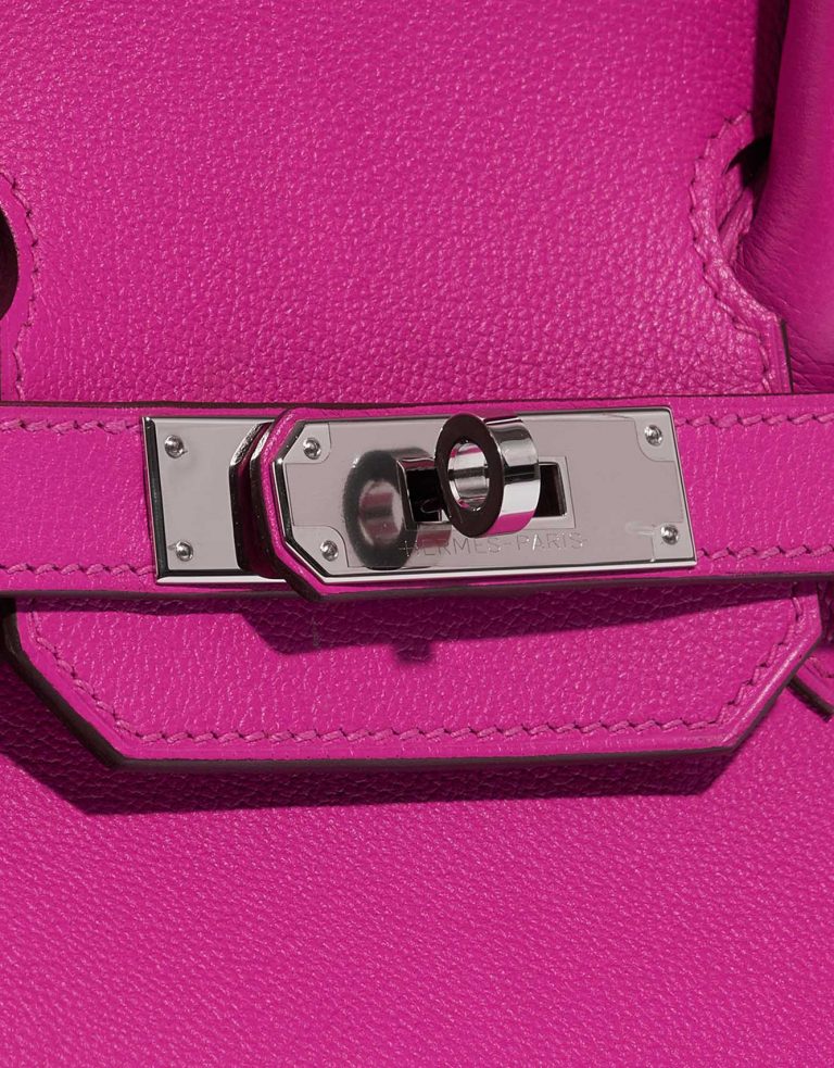 Pre-owned Hermès bag Birkin 30 Clemence Magnolia Pink Closing System | Sell your designer bag on Saclab.com