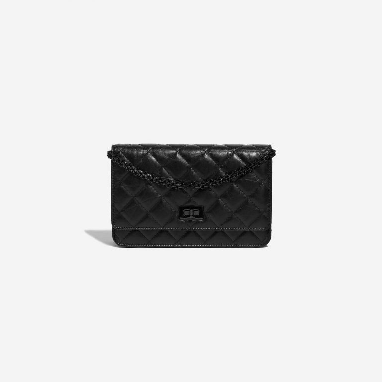 Pre-owned Chanel bag 2.55 Reissue WOC Lambskin Black Black Front | Sell your designer bag on Saclab.com