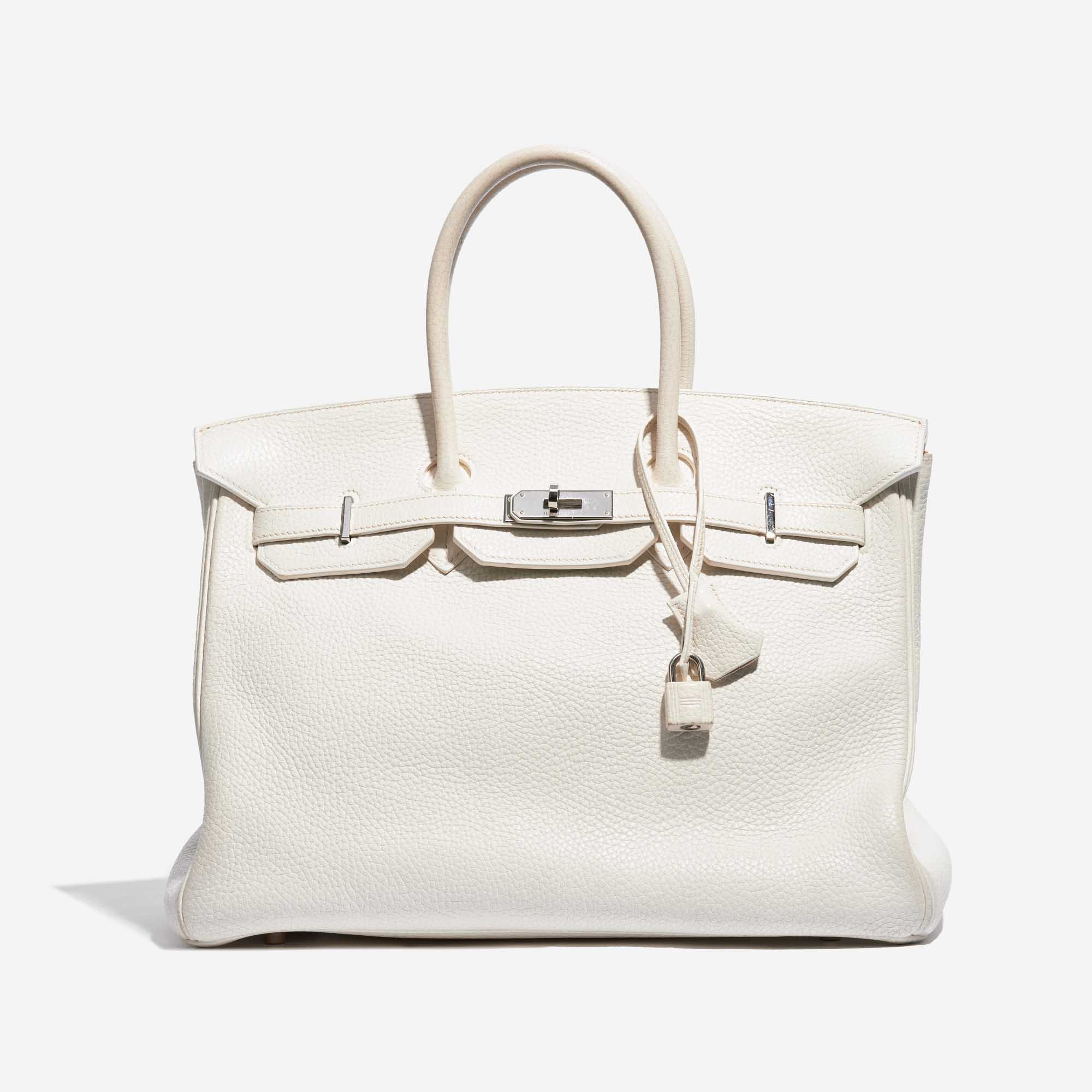Pre-owned Hermès bag Birkin 35 Clemence White White | Sell your designer bag on Saclab.com
