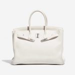 Pre-owned Hermès bag Birkin 35 Clemence White White Front Open | Sell your designer bag on Saclab.com