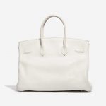 Pre-owned Hermès bag Birkin 35 Clemence White White Back | Sell your designer bag on Saclab.com