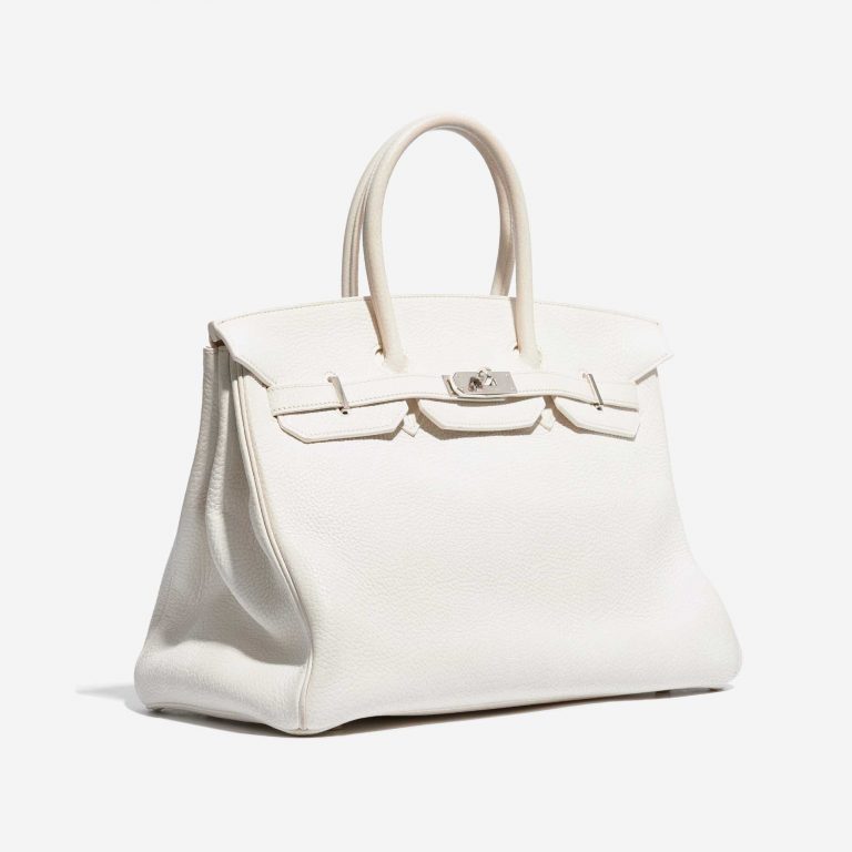 Sac Hermès d'occasion Birkin 35 Clémence Blanc Blanc Côté Face | Vendez votre sac de créateur sur Saclab.com