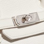 Pre-owned Hermès bag Birkin 35 Clemence White White Closing System | Sell your designer bag on Saclab.com