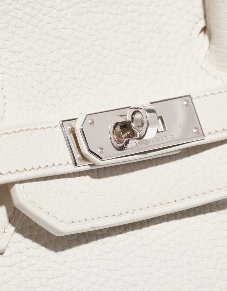 Sac Hermès d'occasion Birkin 35 Clémence Blanc Blanc Système de fermeture | Vendez votre sac de créateur sur Saclab.com