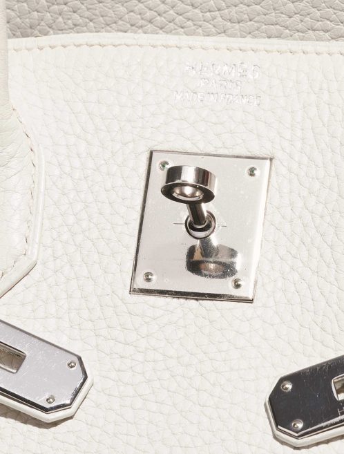 Sac Hermès Birkin 35 Clémence Blanc Logo Blanc | Vendez votre sac de créateur sur Saclab.com