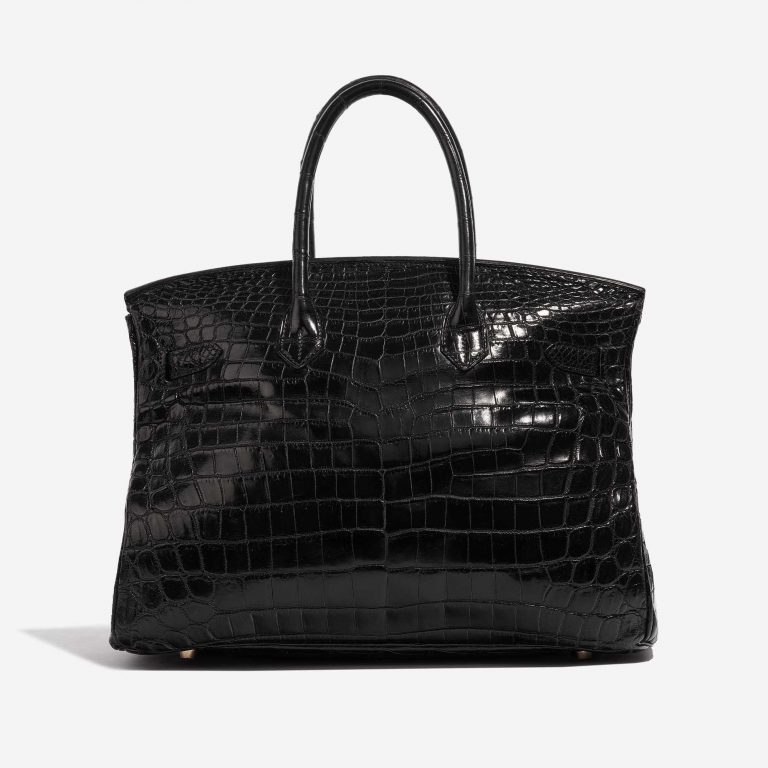 Pre-owned Hermès bag Birkin 35 Niloticus Crocodile Black Black Back | Sell your designer bag on Saclab.com