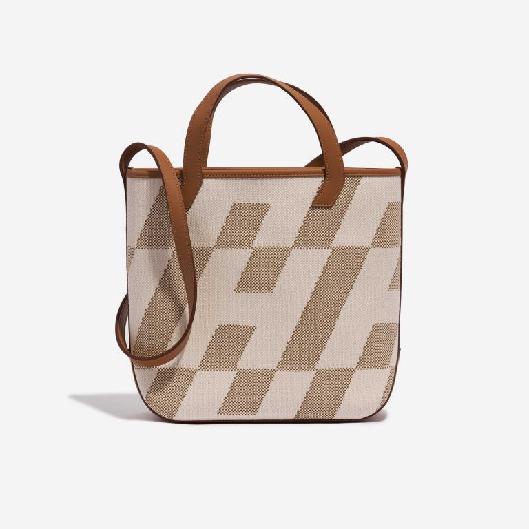 Sac Hermès Cabas H en Biais 27 Toile H / Swift Ecru / Nature / Gold Beige, Brown, White Front | Vendez votre sac de créateur sur Saclab.com