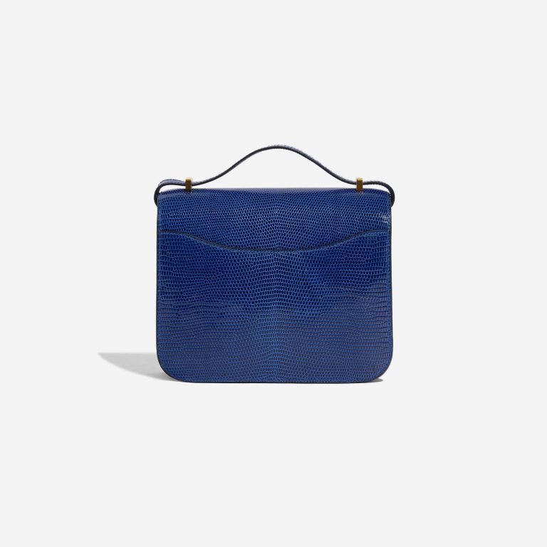 Pre-owned Hermès bag Constance 18 Salvator Lizard Blue Sapphire Blue Back | Sell your designer bag on Saclab.com