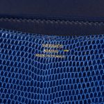 Pre-owned Hermès bag Constance 18 Salvator Lizard Blue Sapphire Blue Logo | Sell your designer bag on Saclab.com