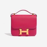 Pre-owned Hermès bag Constance 24 Evercolor Rose Mexico Pink Front | Sell your designer bag on Saclab.com