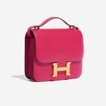 Pre-owned Hermès bag Constance 24 Evercolor Rose Mexico Pink Side Front | Sell your designer bag on Saclab.com